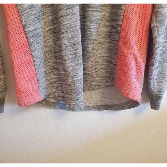 VICTORIA'S SECRET PINK Grey Marbled Sweatshirt w/Pink Venting Size XS - Picture 4 of 8